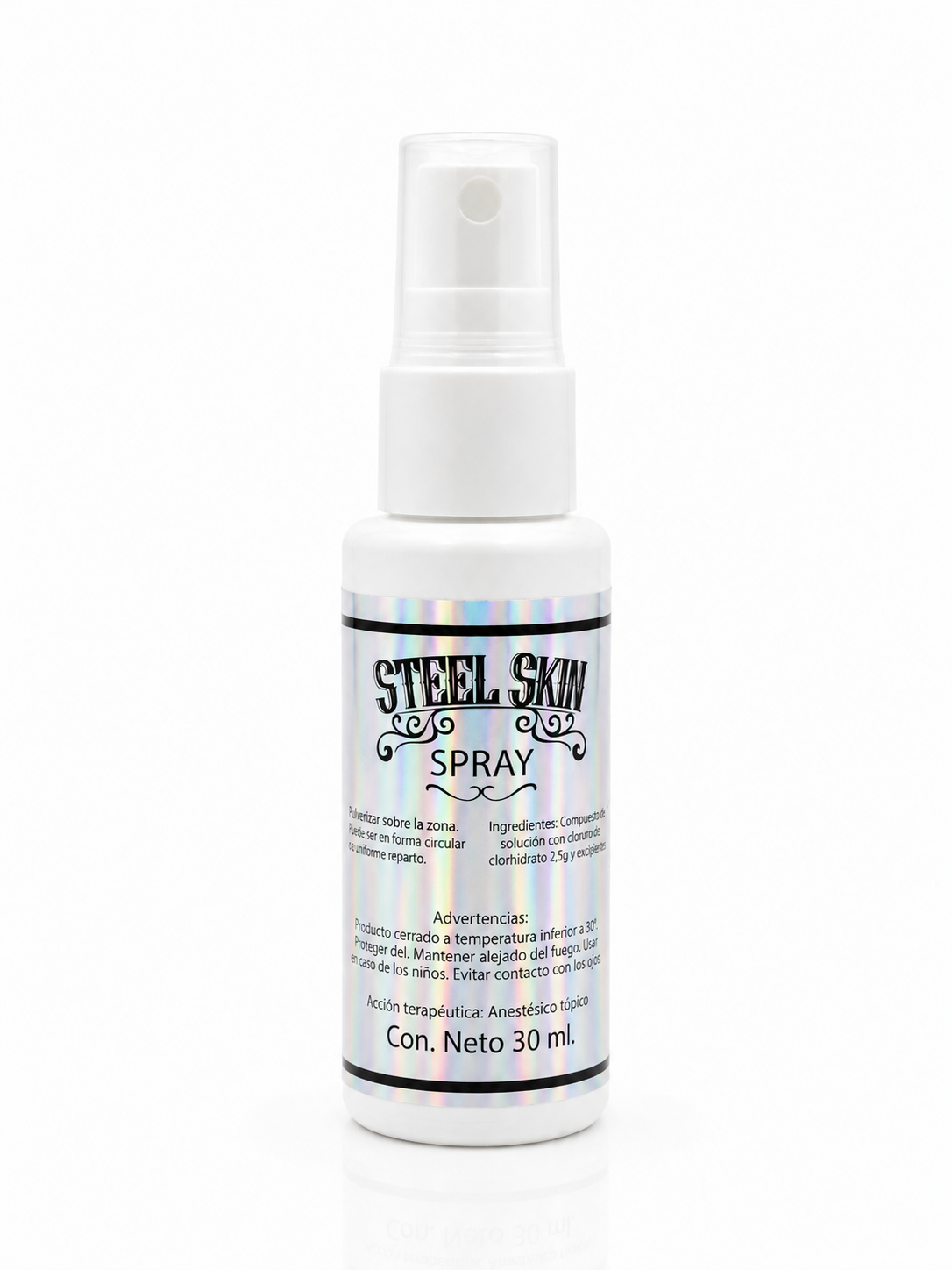 Spray sin dolor Steel Skin 20% Lidocaina 30ml